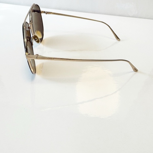 Tom Ford Round Sunglasses TF757 Cleo 28A Gold 59mm FT0757 - Picture 2 of 7